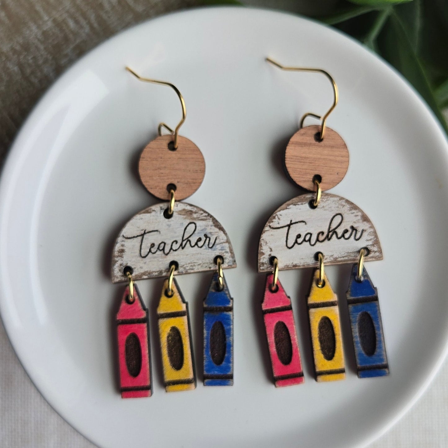 Wooden Hand Painted Teacher Drops