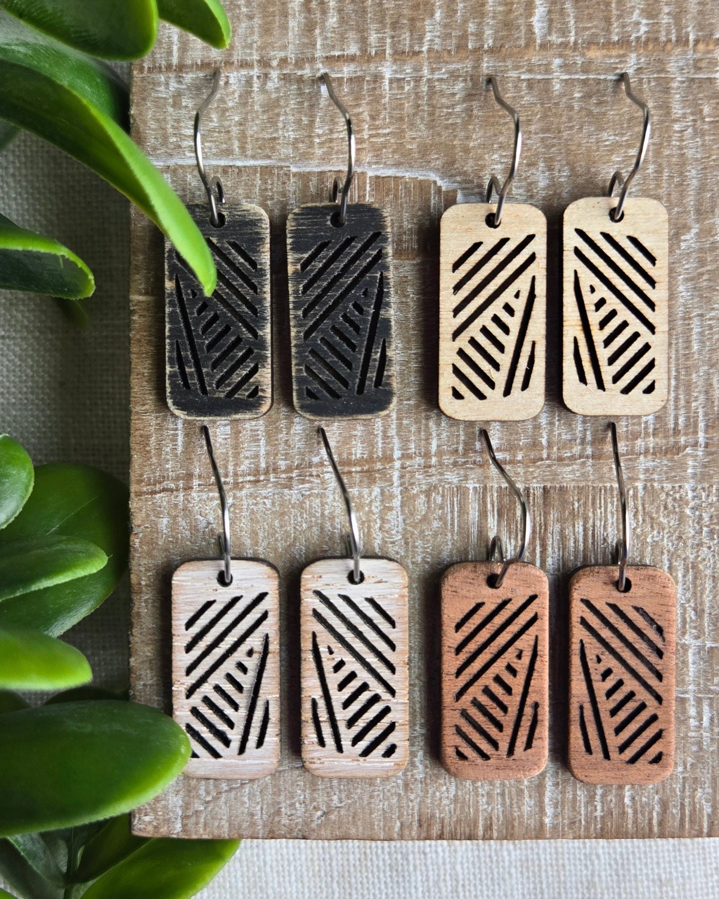 Wooden Cut-Out Rectangles - Sapele