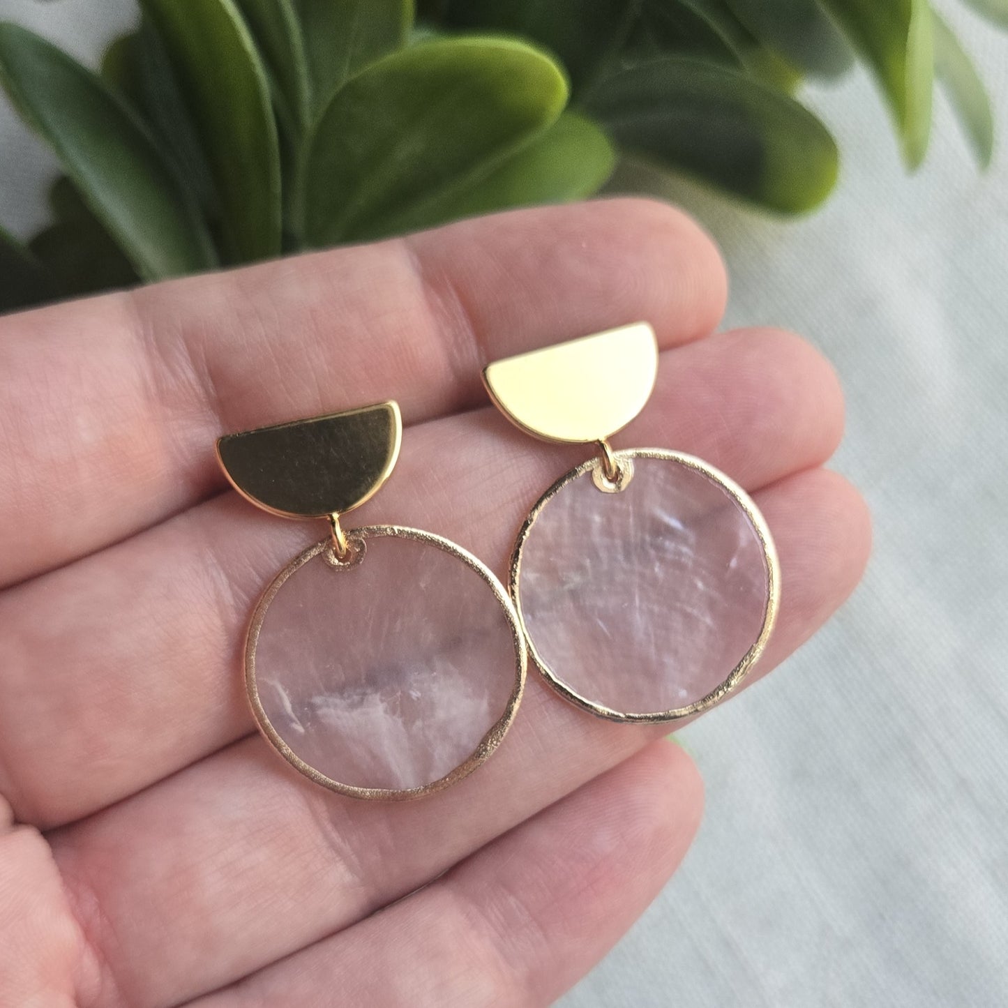 Beachy Acrylic - Seashell Studs