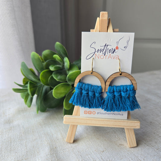 Suzie - Bright Blue on Light Oak - RTS