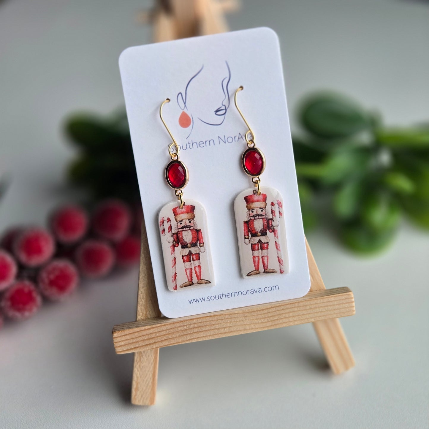 2025 Holiday - Clay Transfer - Candy Cane Nutcracker