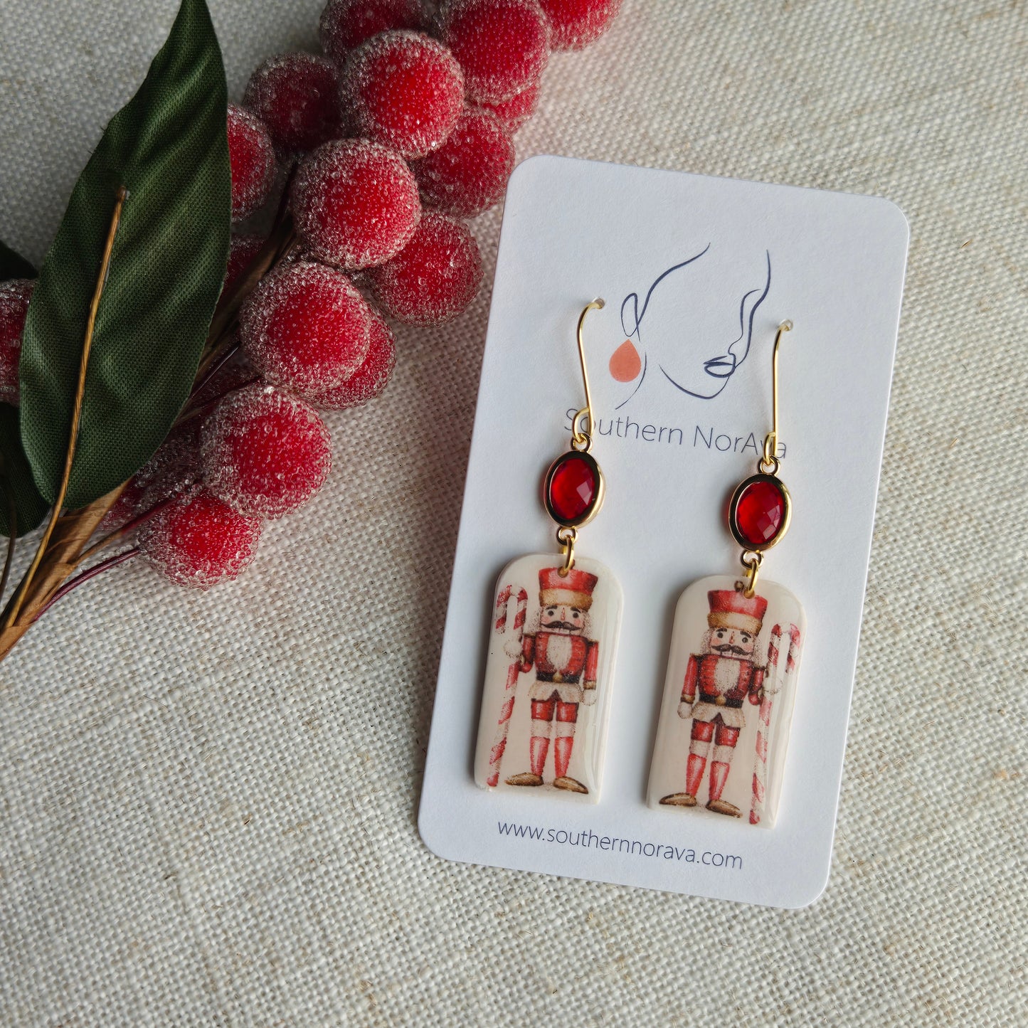 2025 Holiday - Clay Transfer - Candy Cane Nutcracker