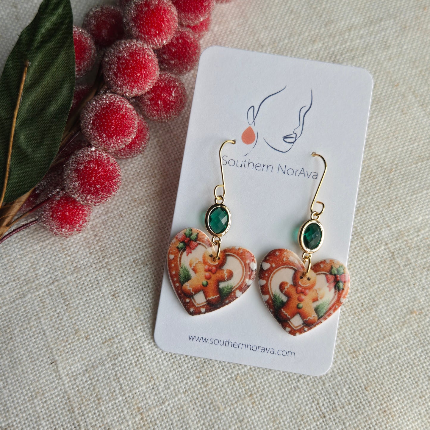 2025 Holiday - Clay Transfer - Gingerbread Heart