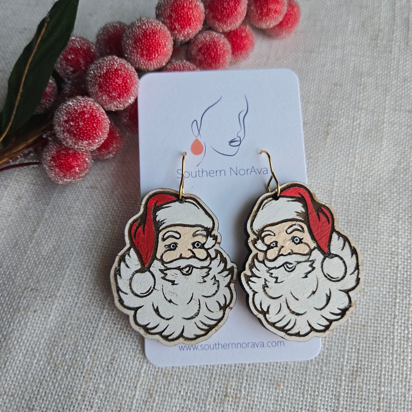 2025 Holiday - Hand Painted Wood - Santa