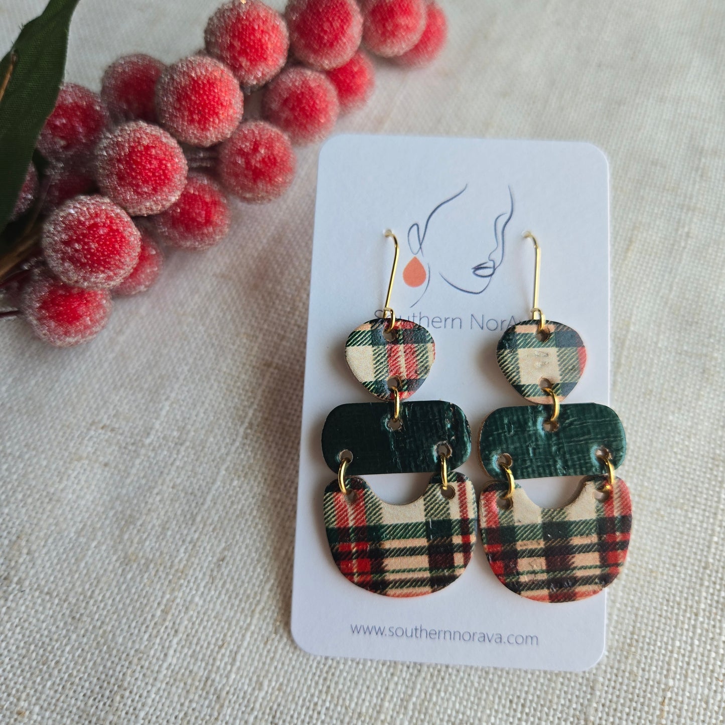 2025 Holiday - Leather - Ashley Holiday Plaid