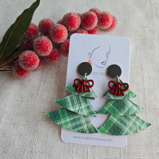 2025 Holiday - Leather - Green Plaid Tree