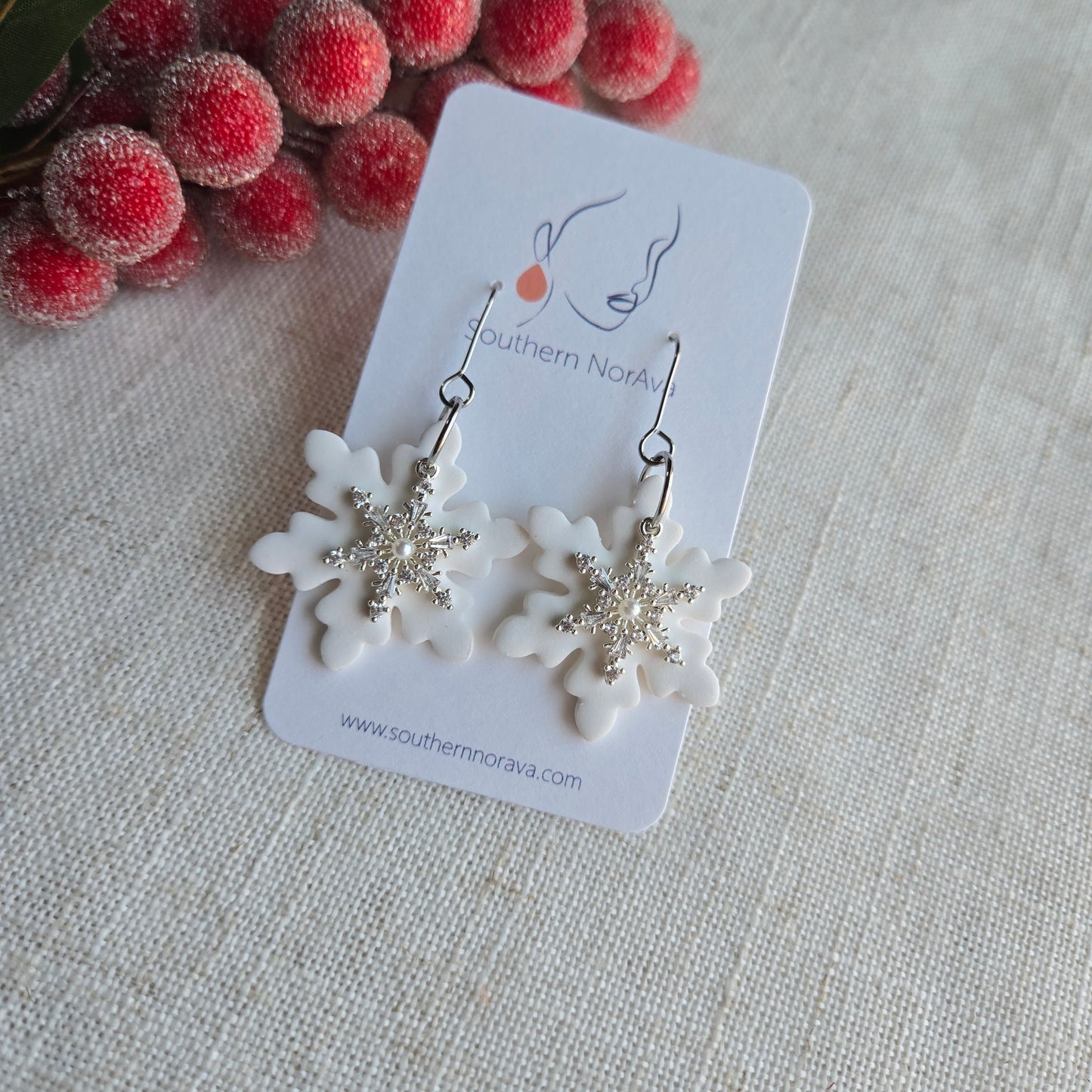 2025 Holiday - Clay - Sparkle Snowflakes