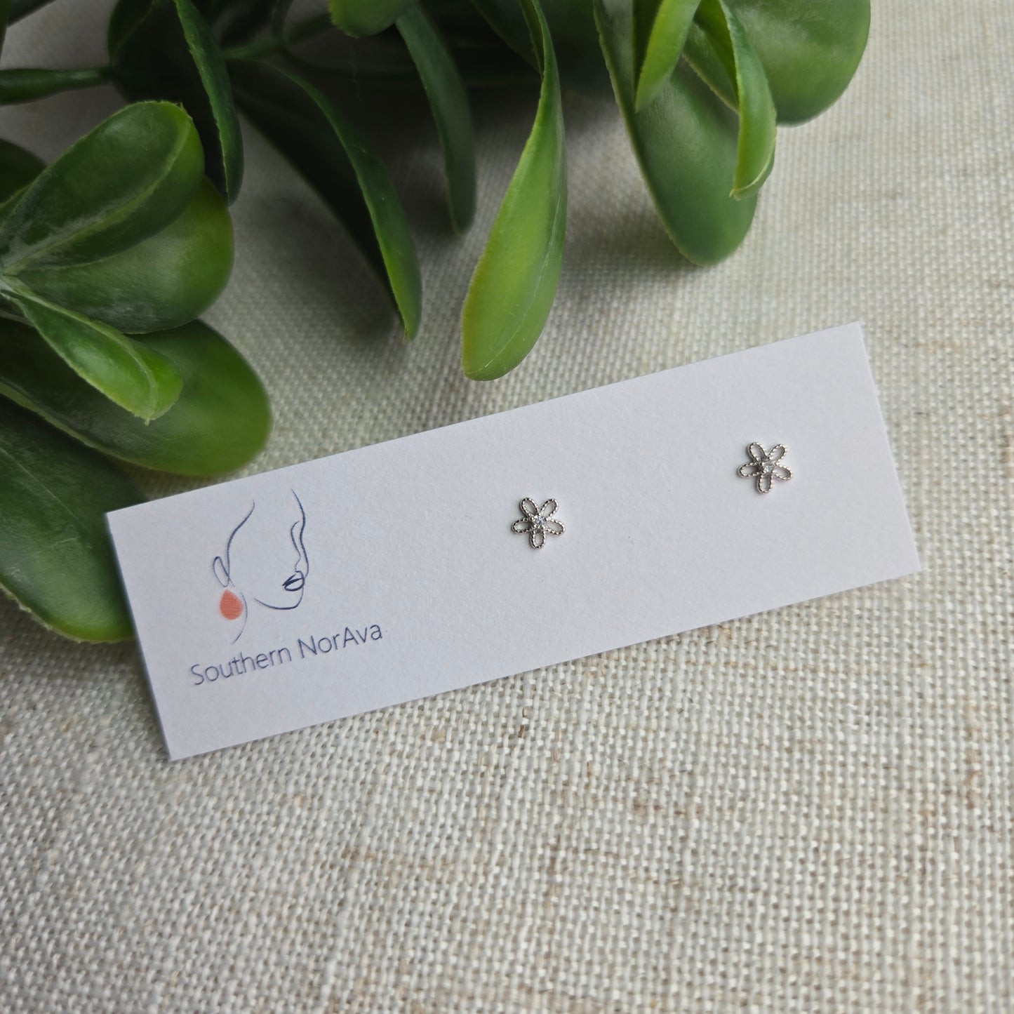 Mini Studs - Flowers with CZ Centers