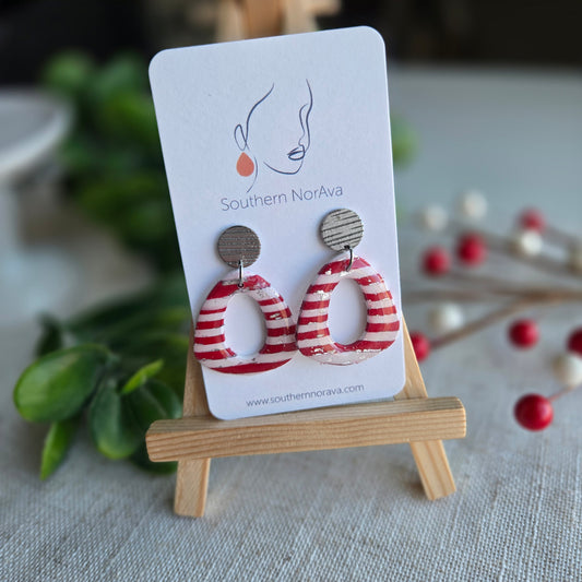 Clay - Candy Cane Collection - Rounded Triangle Cutouts