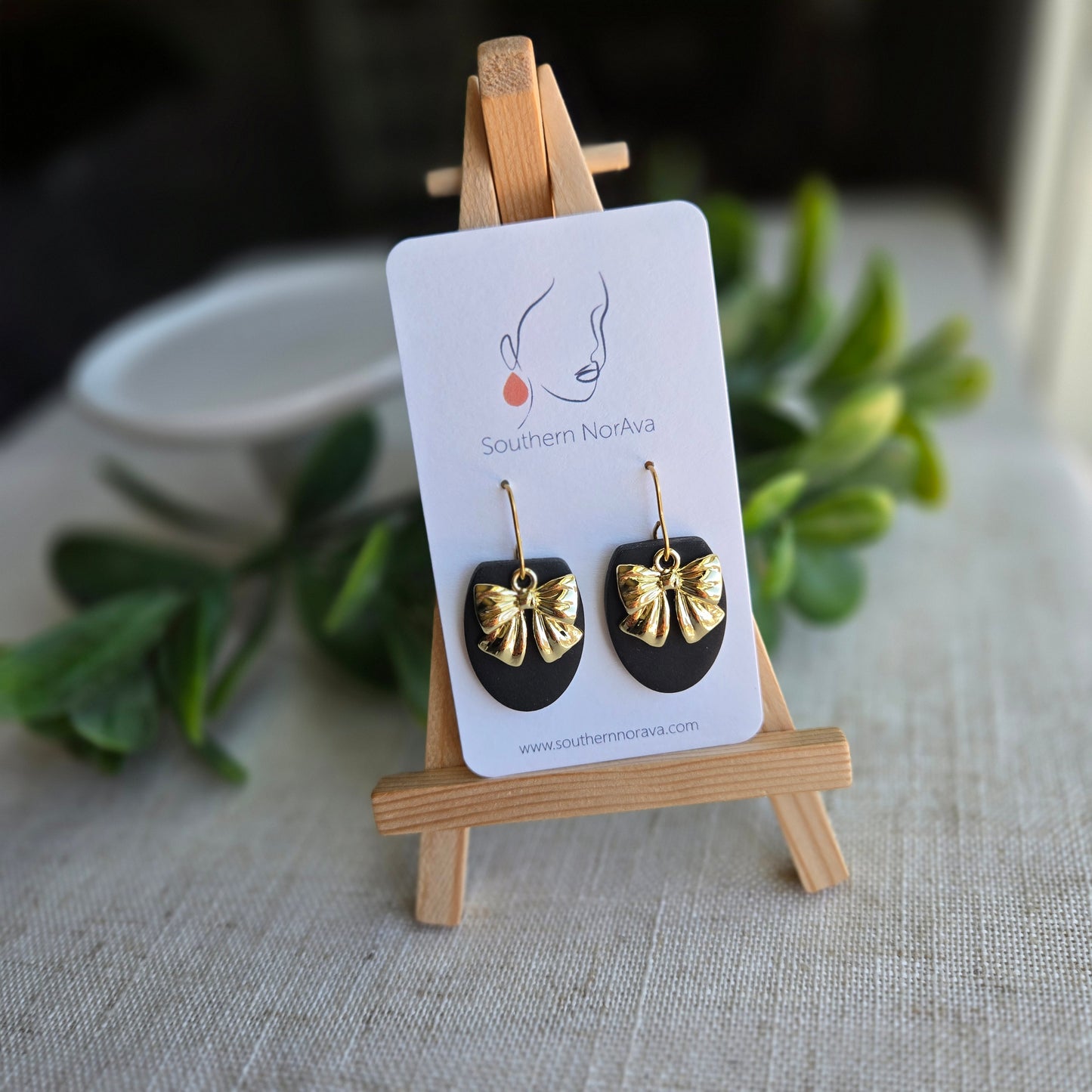 New Year's Collection - Clay - Simple Bow Dangles