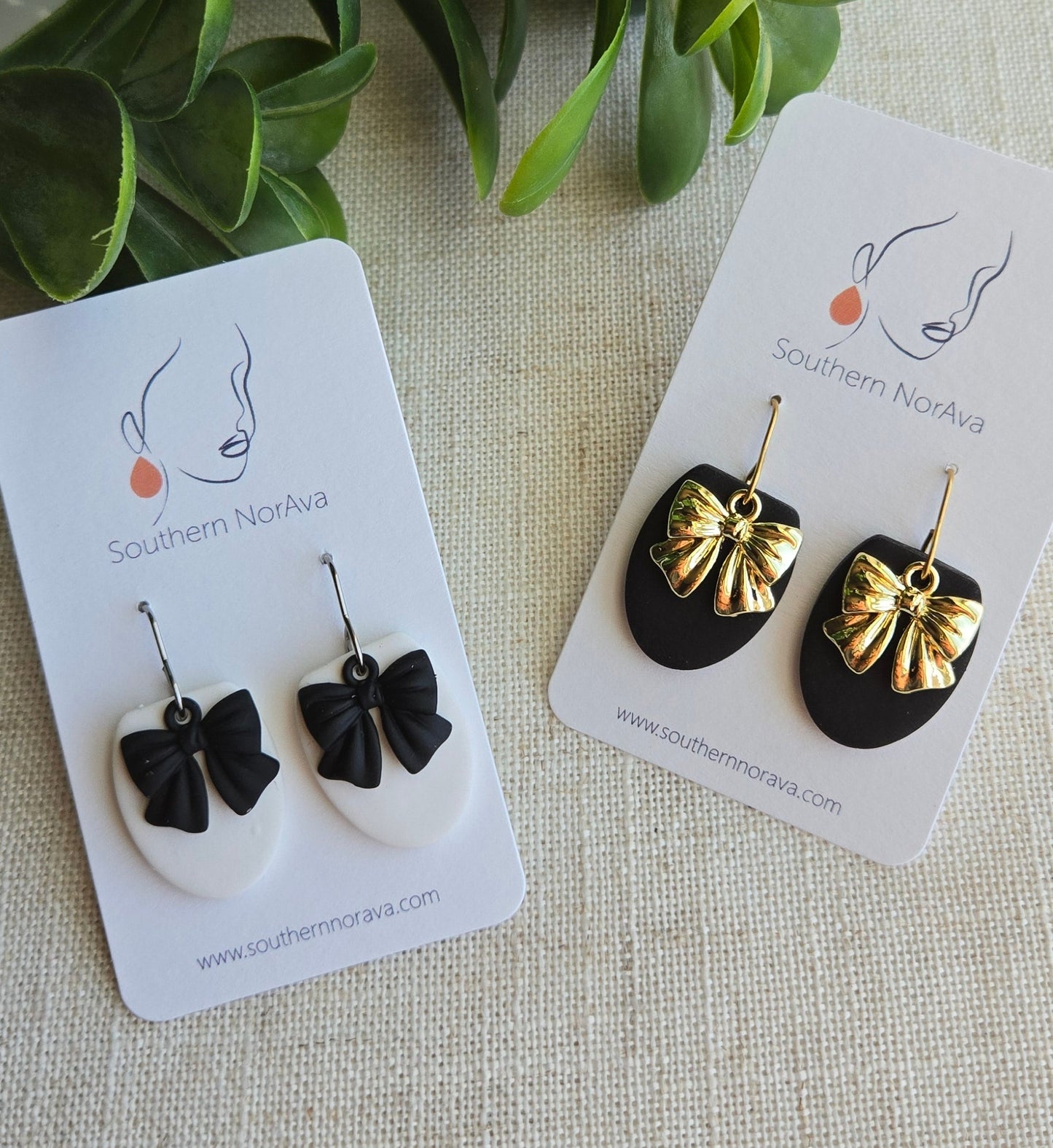 New Year's Collection - Clay - Simple Bow Dangles