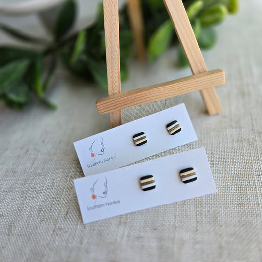 New Year's Collection - Clay - Gold Striped Clay Slab - Studs