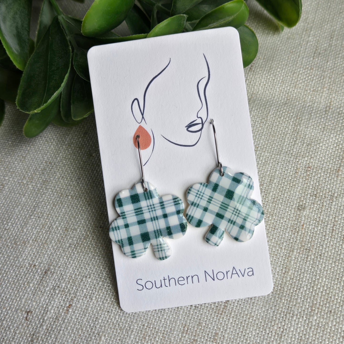 Lucky 2025 - Green Plaid Clover