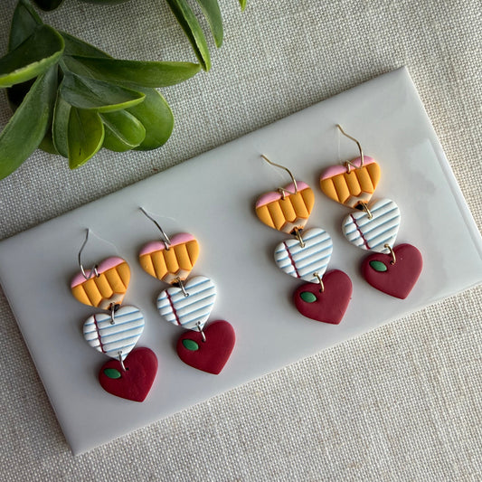 Back To School - Teacher Heart Dangles