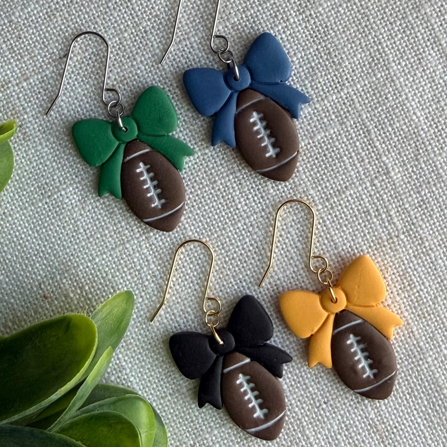 Clay - Footballs with Bows