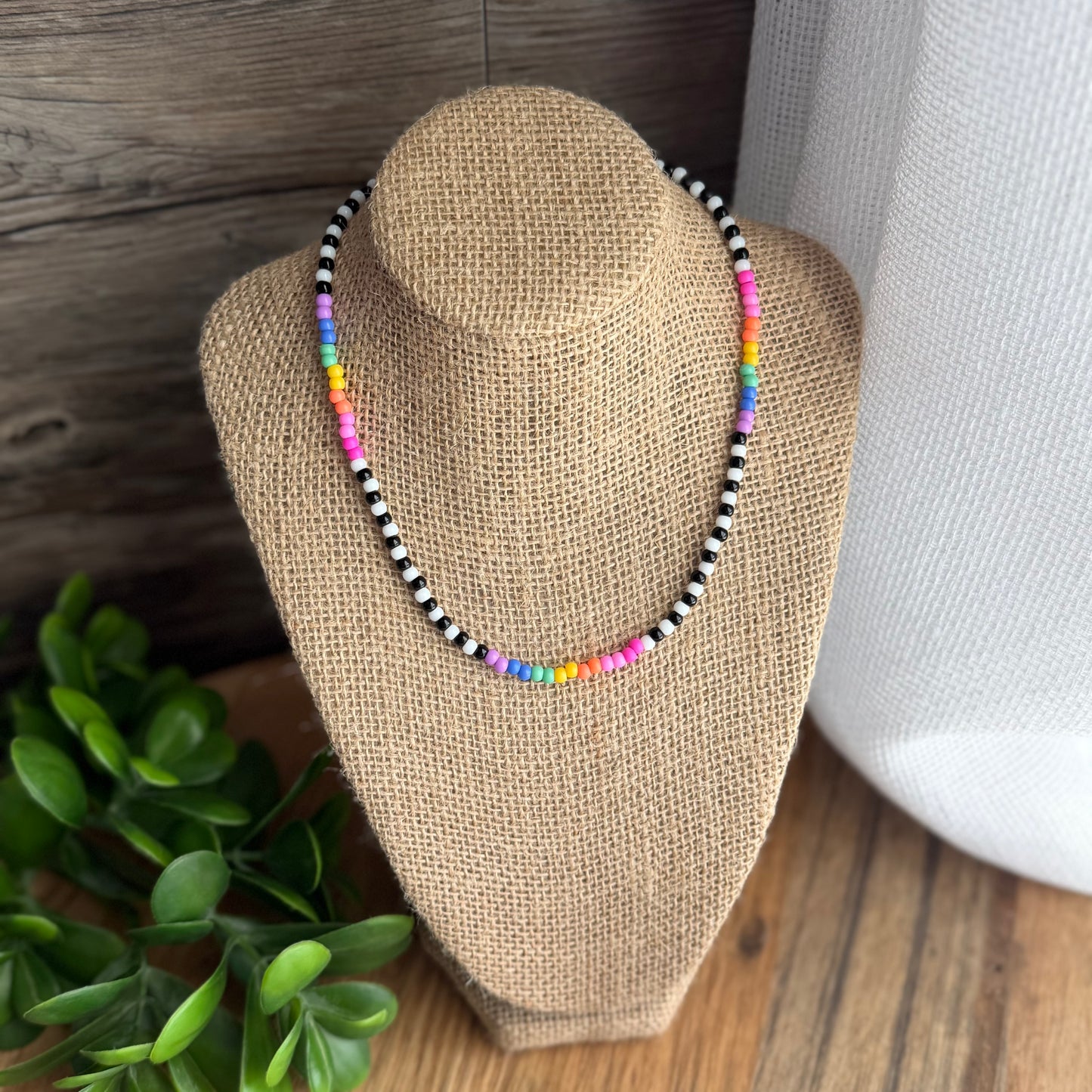 Brights Rainbow Skinny Stacker Necklace