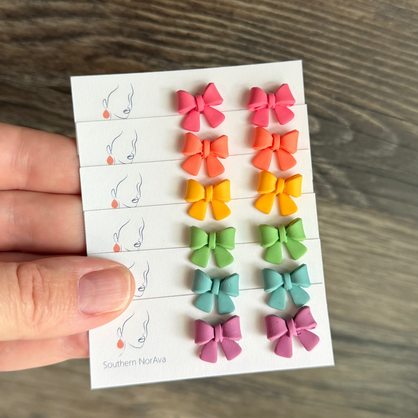 Beach Party - Bow Studs - Summer Neons