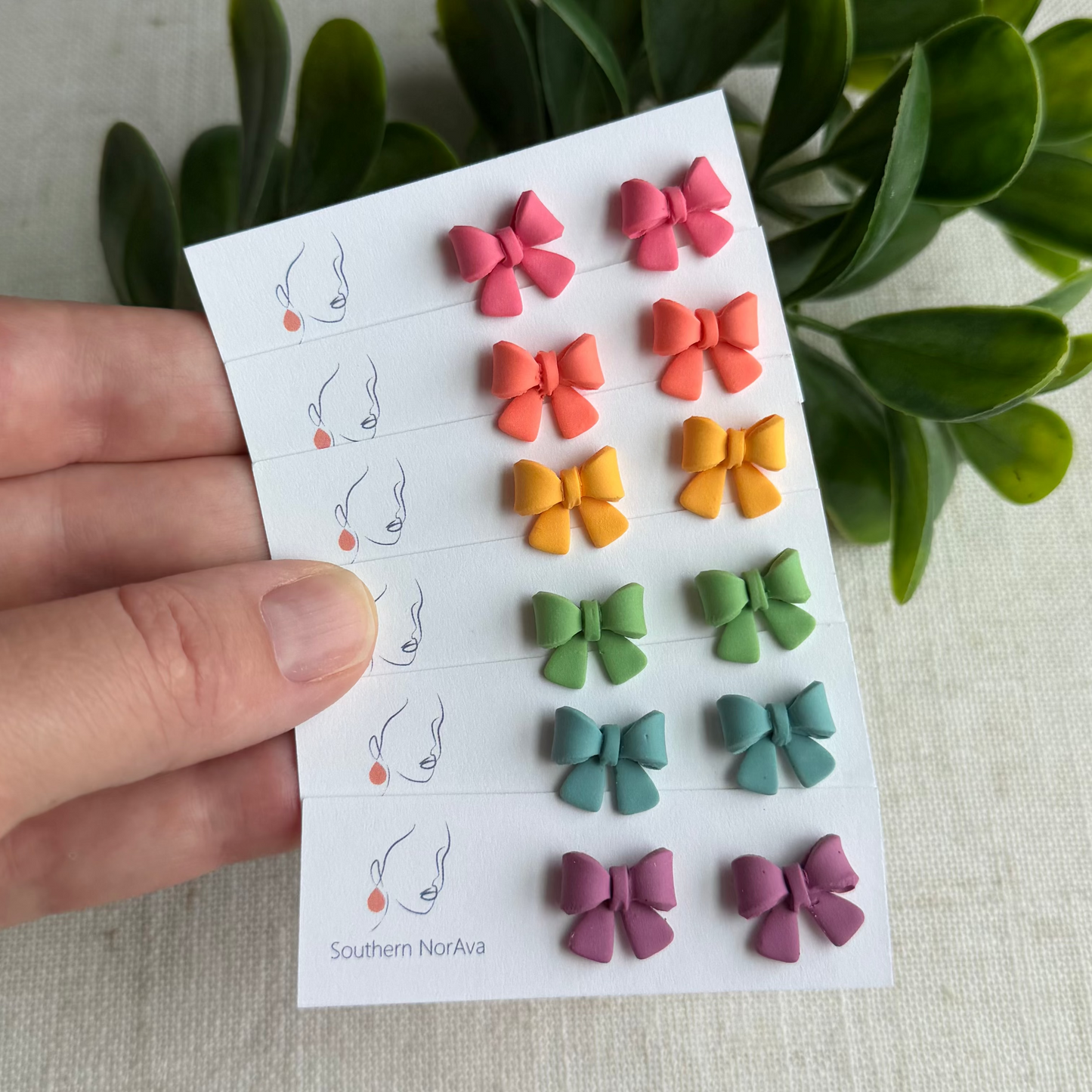 Beach Party - Bow Studs - Summer Neons