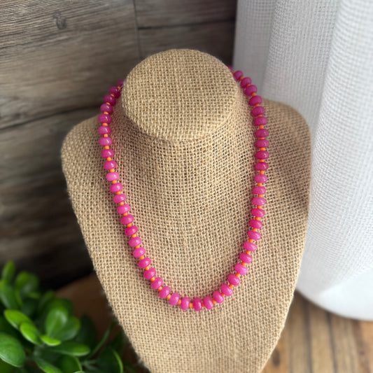 Pink and Orange Stacker Necklace