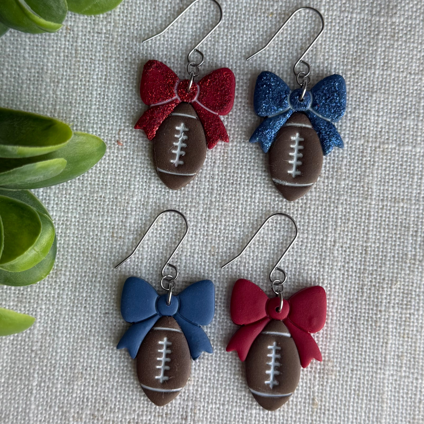 Clay - Footballs with Bows
