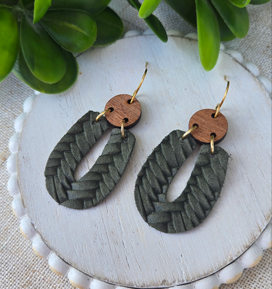 Textured Solids - Army Green Braided - Ursula