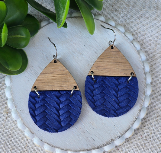 Textured Solids - Royal Blue Braided - Bethany