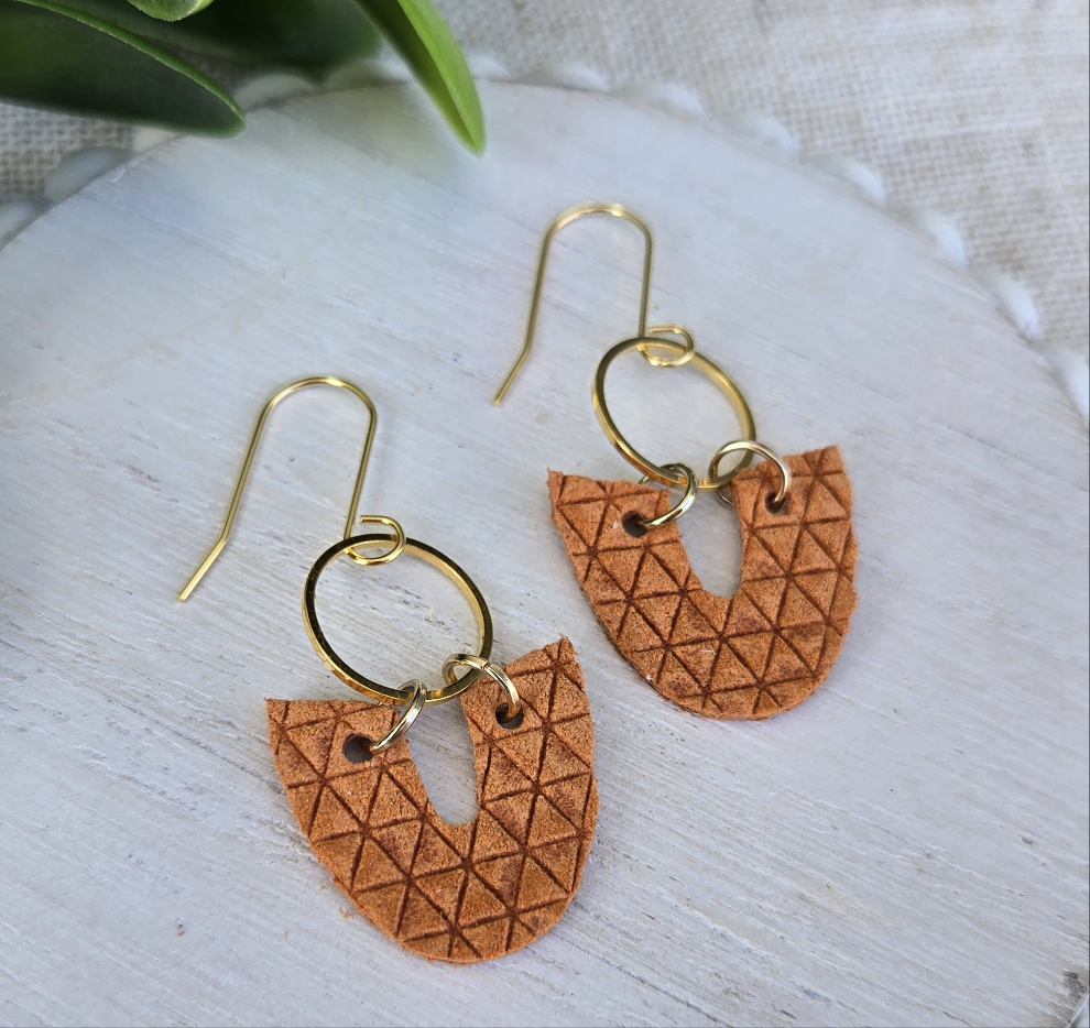 Textured Solids - Orange Triangles - Sophie