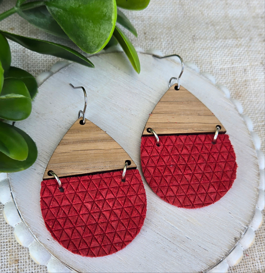 Textured Solids - Red Triangles - Bethany