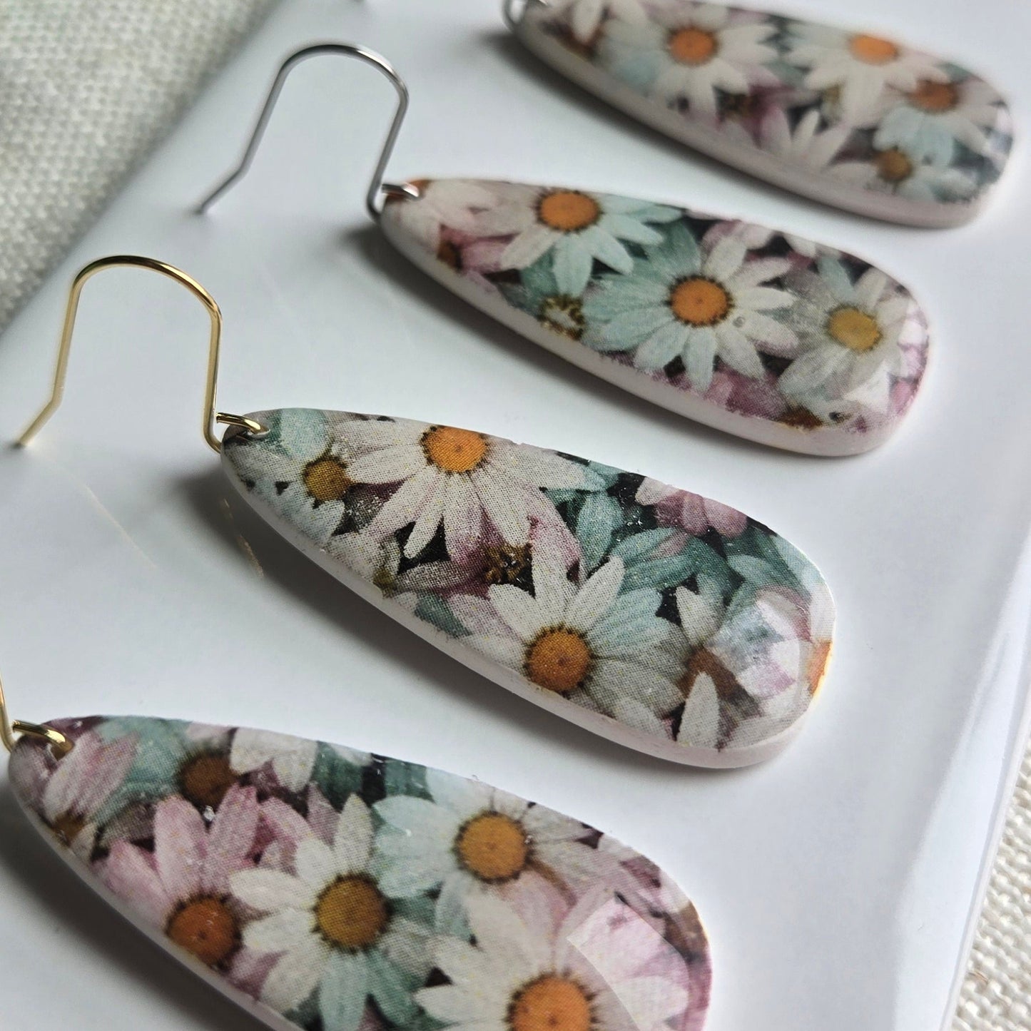 Daisy Teardrop Dangles
