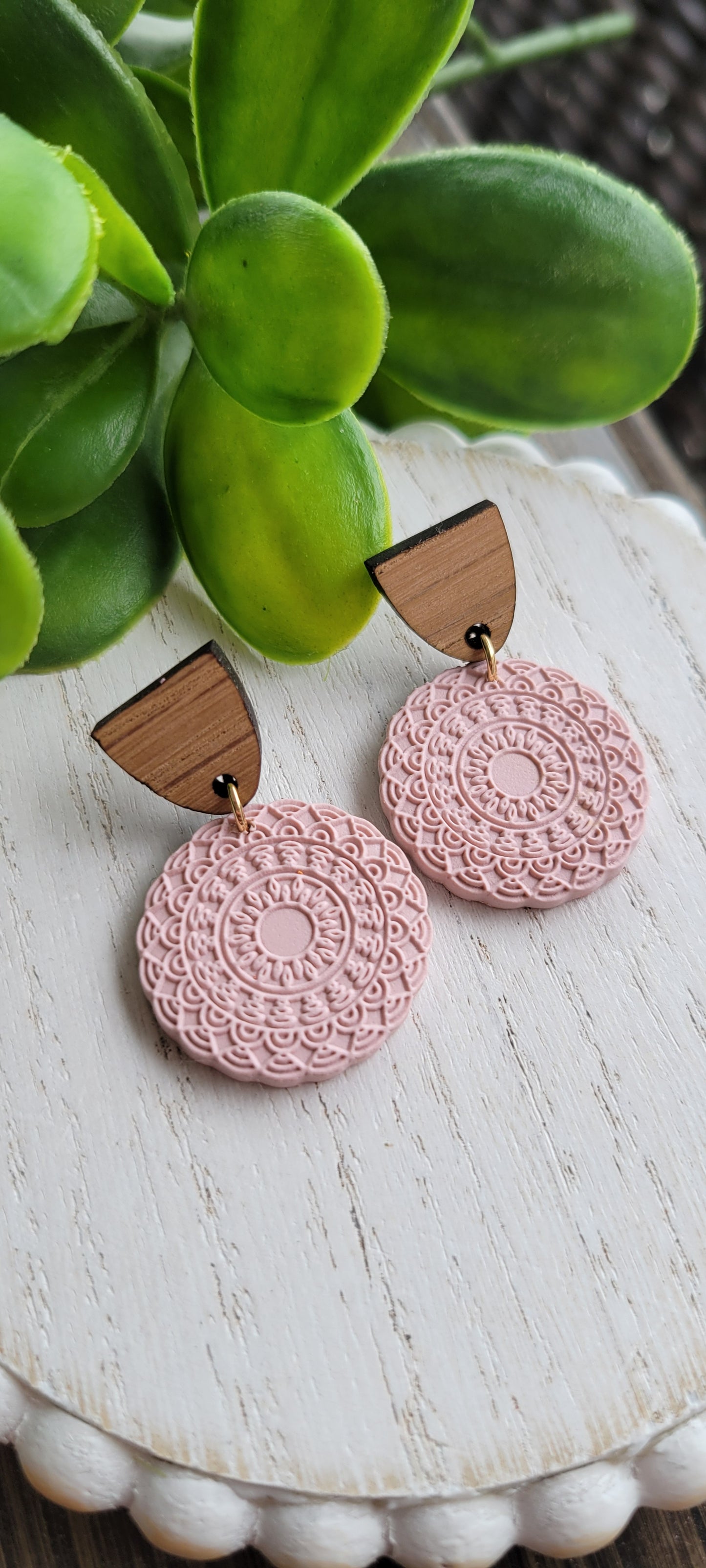 Mandala Clay Dangles