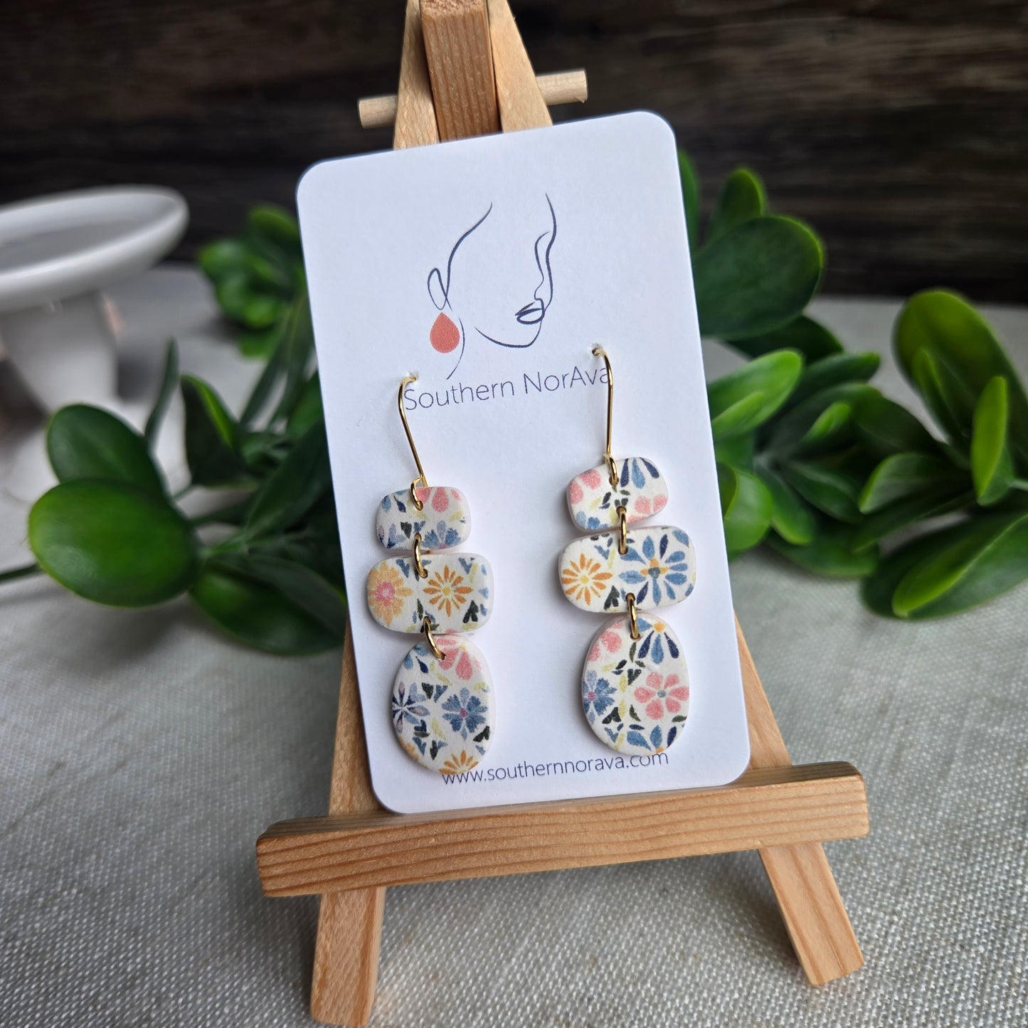 Folk Floral Dangles