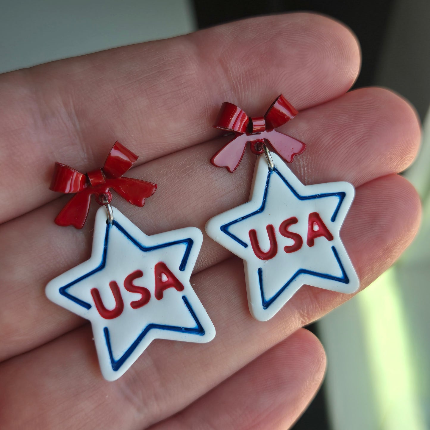 Summer Picnic - USA Star Bow Studs