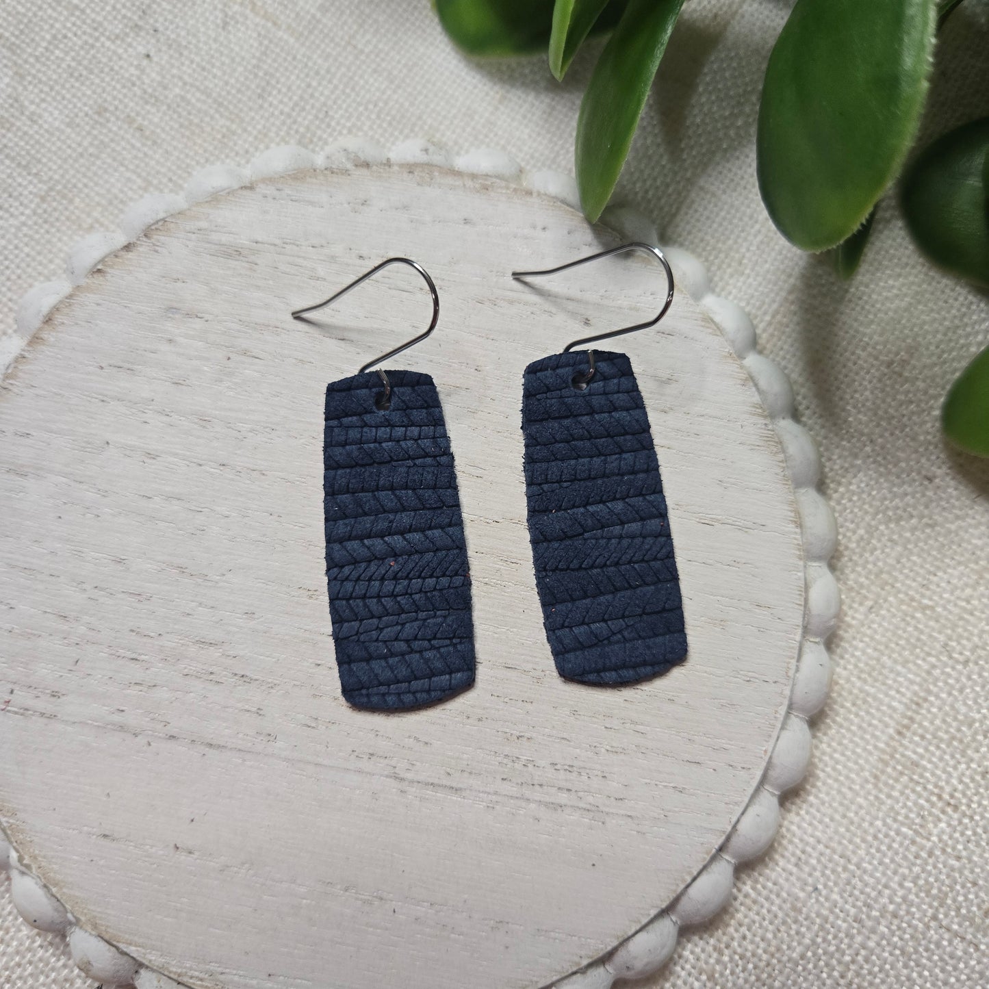 Textured Solids - Navy Palm - Mini JoJo