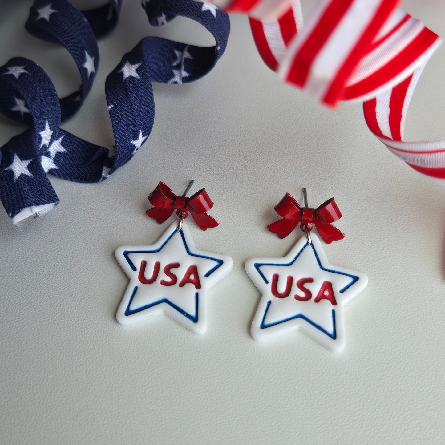 Summer Picnic - USA Star Bow Studs