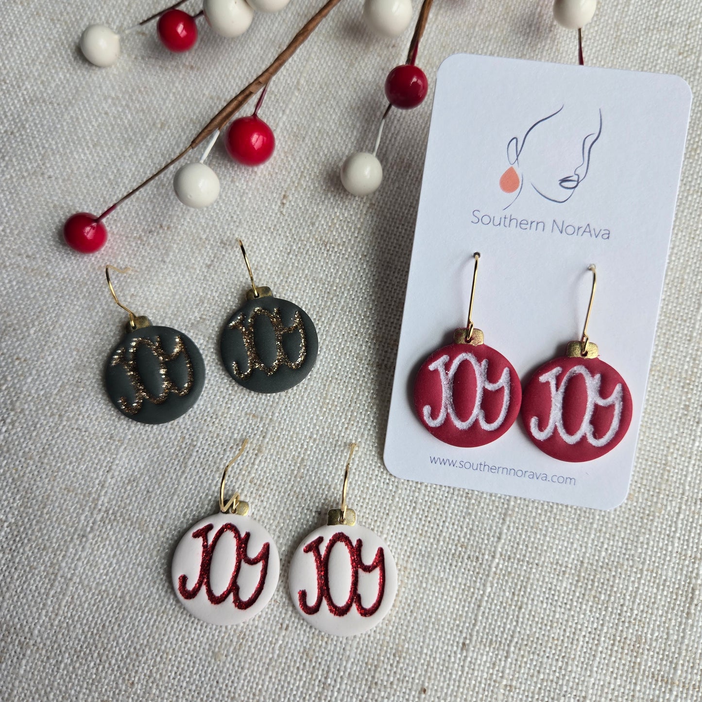 2025 Holiday - Clay - Joy Ornaments