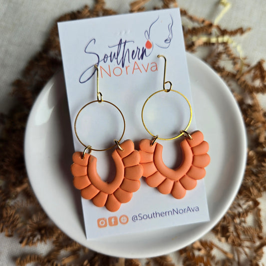 Clay - Scalloped V - Orange