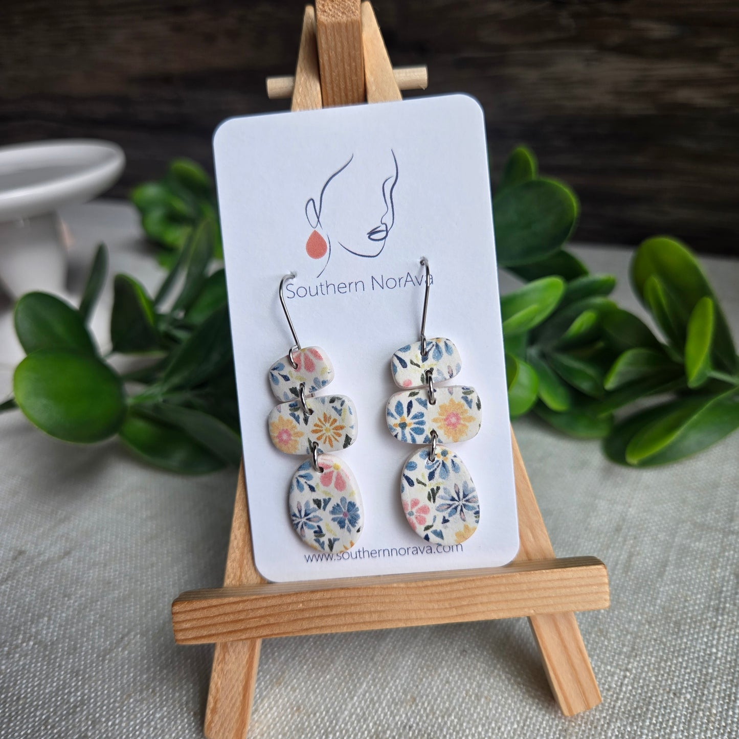 Folk Floral Dangles