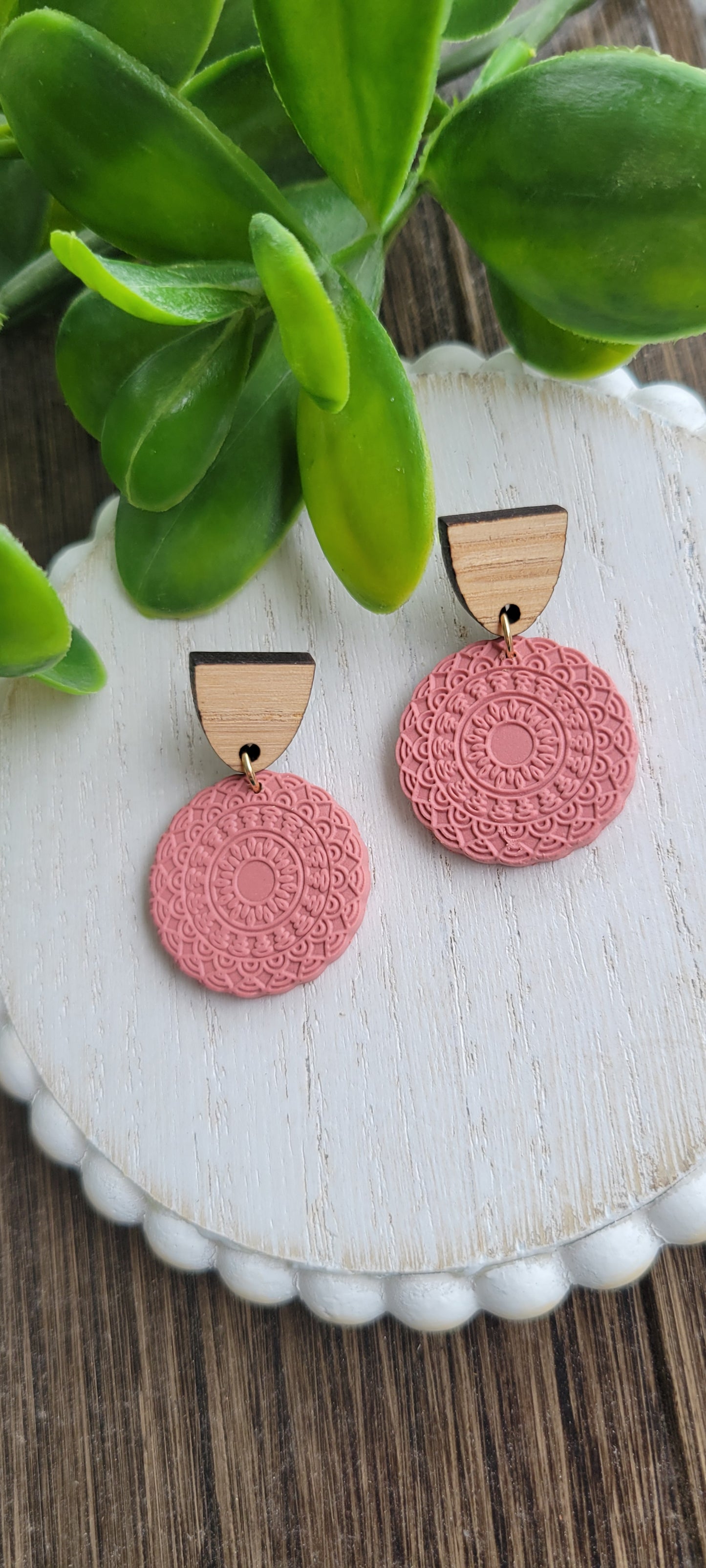 Mandala Clay Dangles