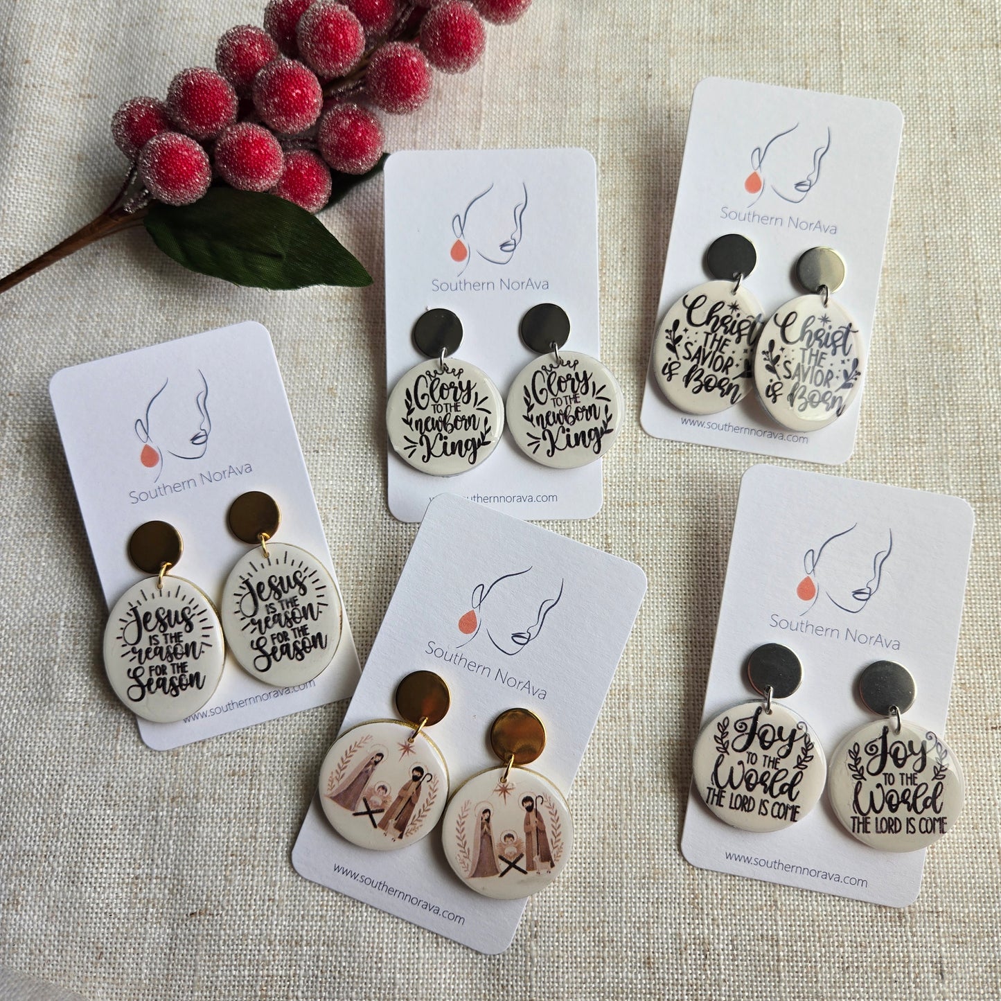 2025 Holiday - Clay - Simple Dangles