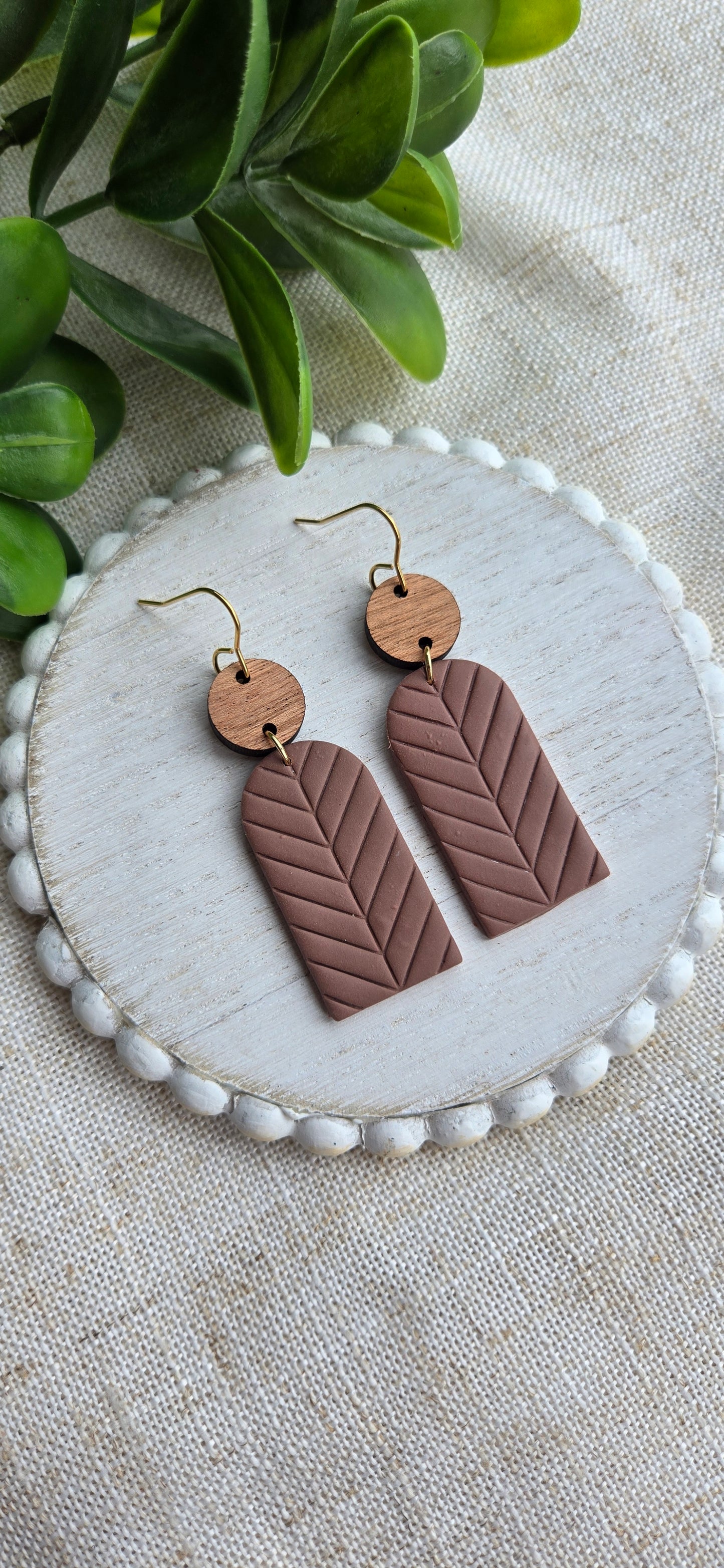 Chevron Embossed Clay - Fall Neutrals