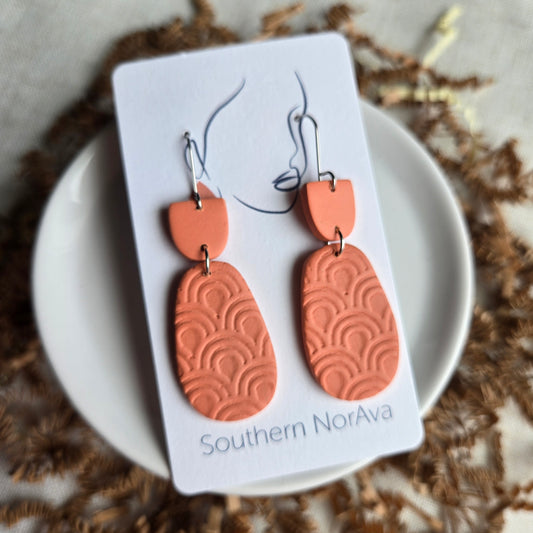 Clay - Oval Drops - Orange