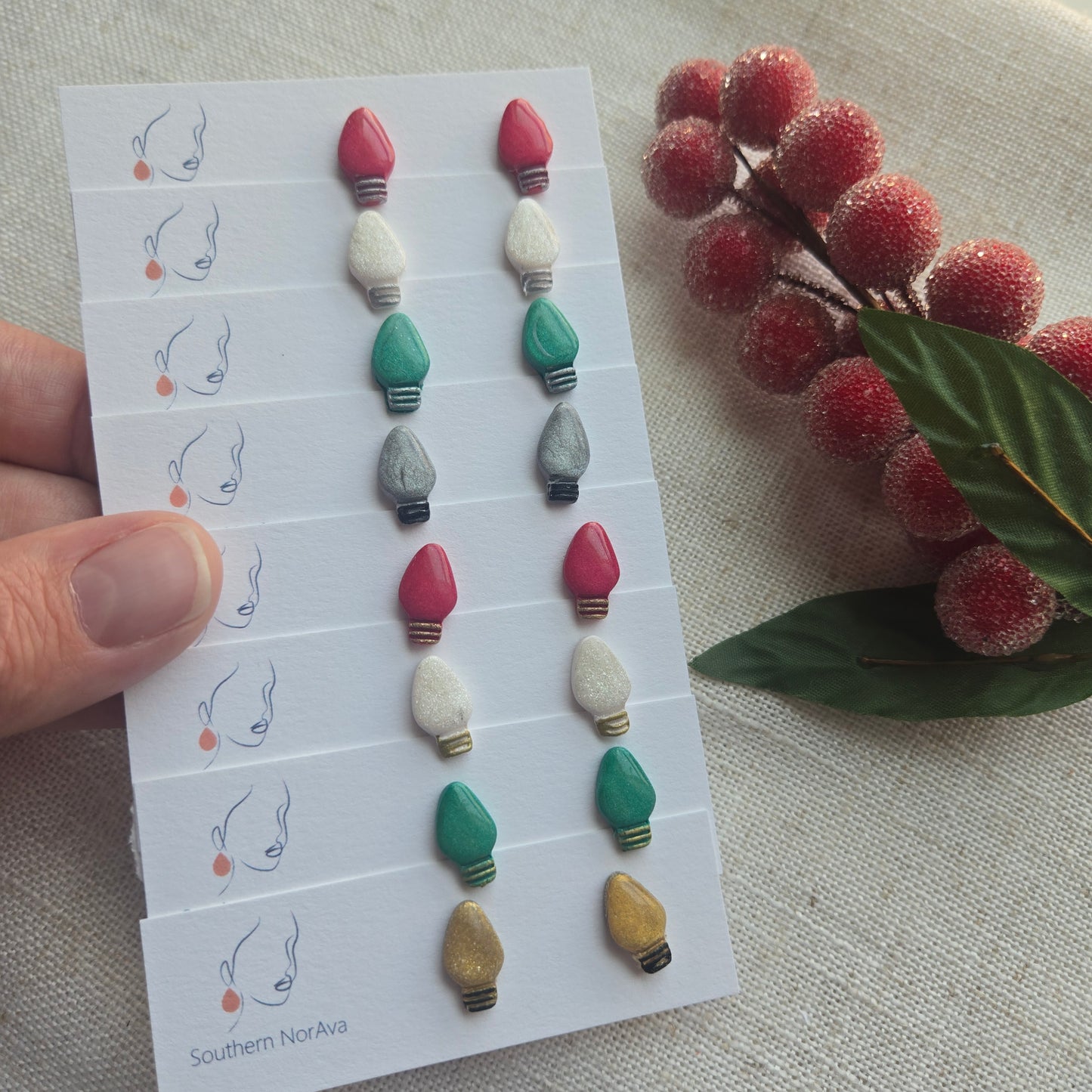 2025 Holiday - Clay - Holiday Light Studs