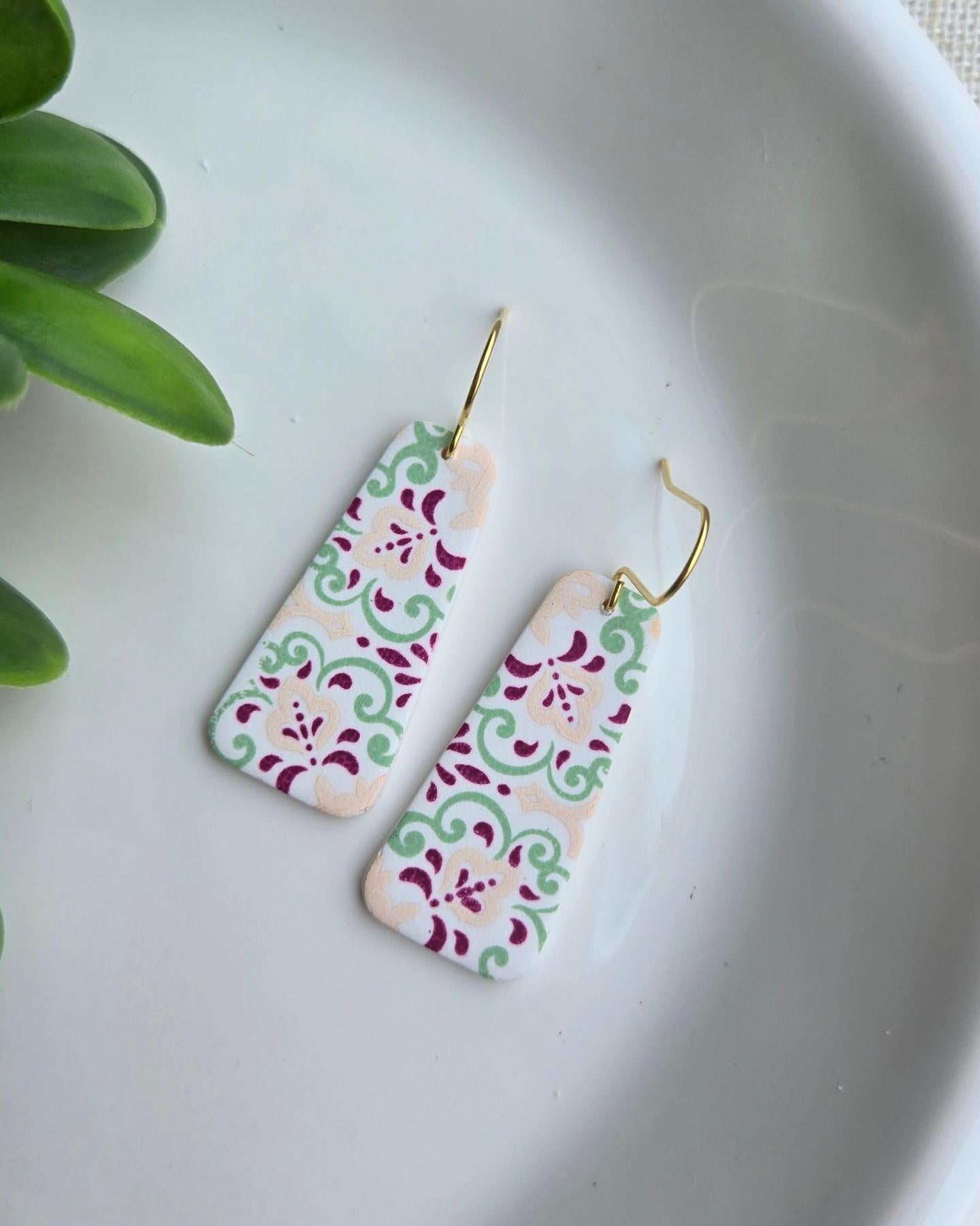 Moroccan Tile - Rose and Sage - Bars