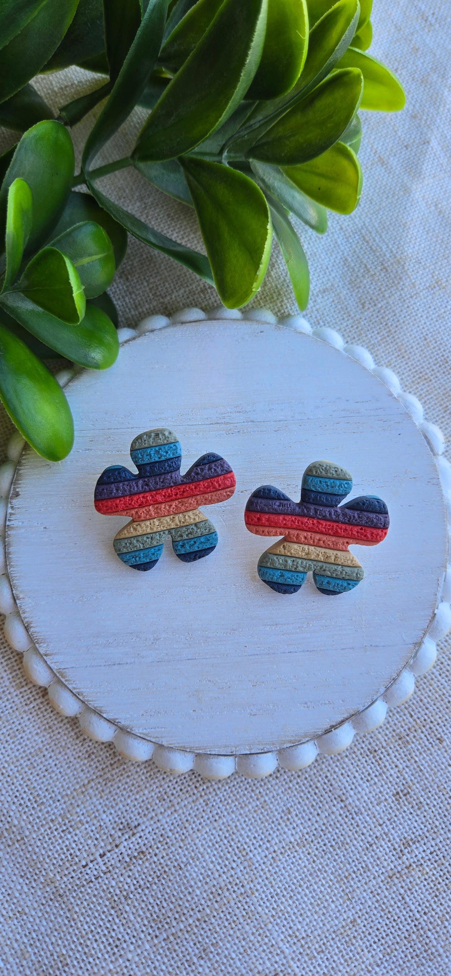 Muted Rainbow - Floral Studs