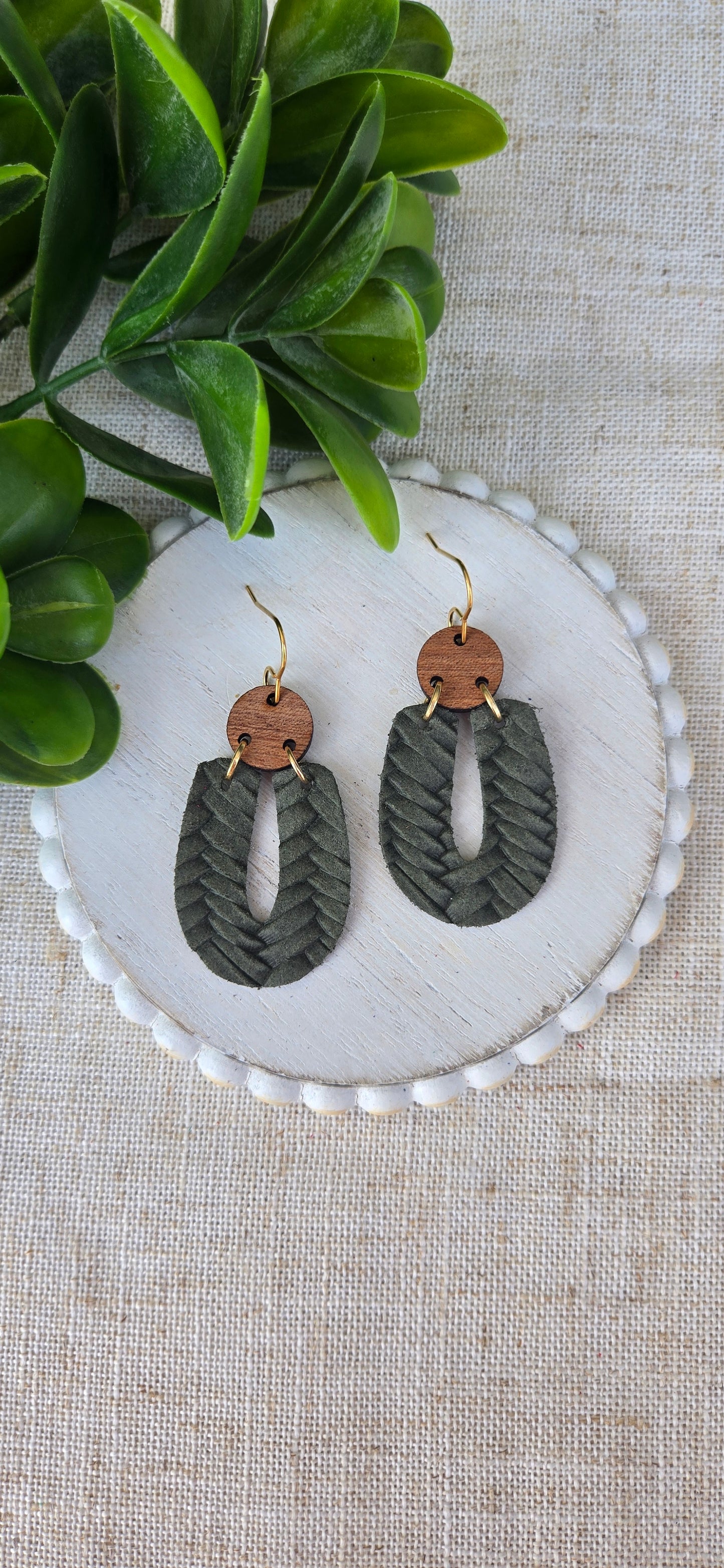 Textured Solids - Army Green Braided - Ursula